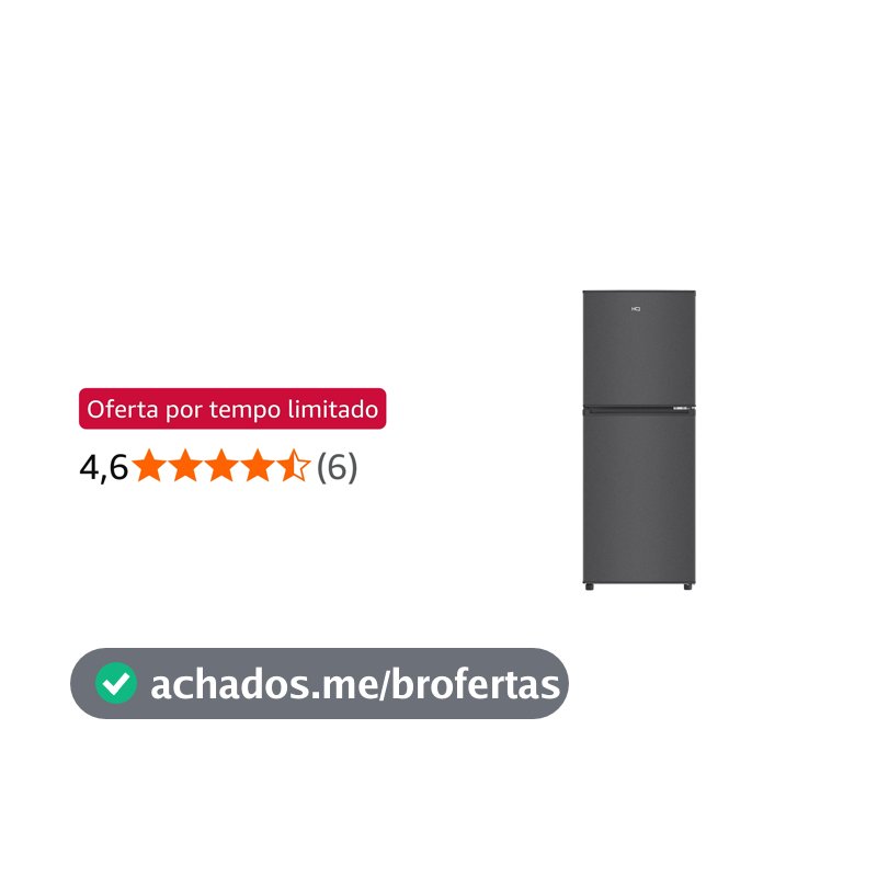 Geladeira Refrigerador Compacto HQ Defrost 140 Litros Preta HQ-140RDF (220, Volts)