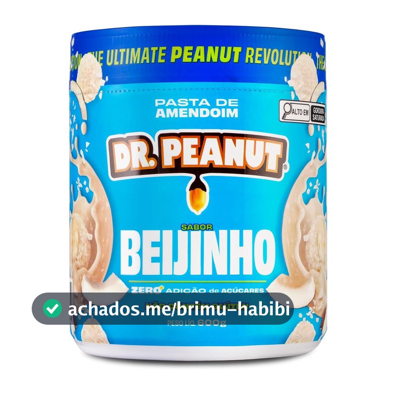 Pasta de Amendoim DR. Peanut Beijinho 600G - Com Whey Protein