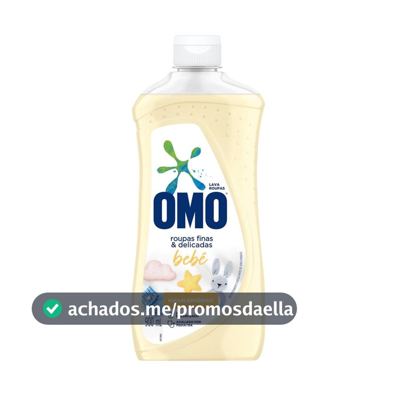OMO Sabão Líquido Roupas Finas E Delicadas Bebê 900Ml