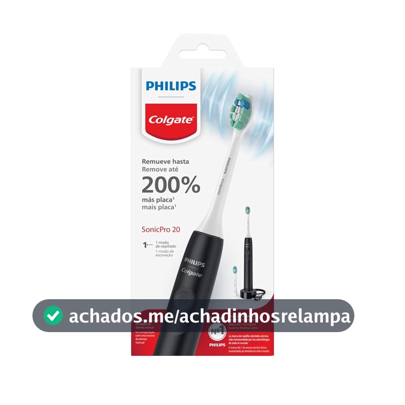 Philips Colgate SonicPro 20 Escova de Dente Elétrica, Recarregável e Bivolt