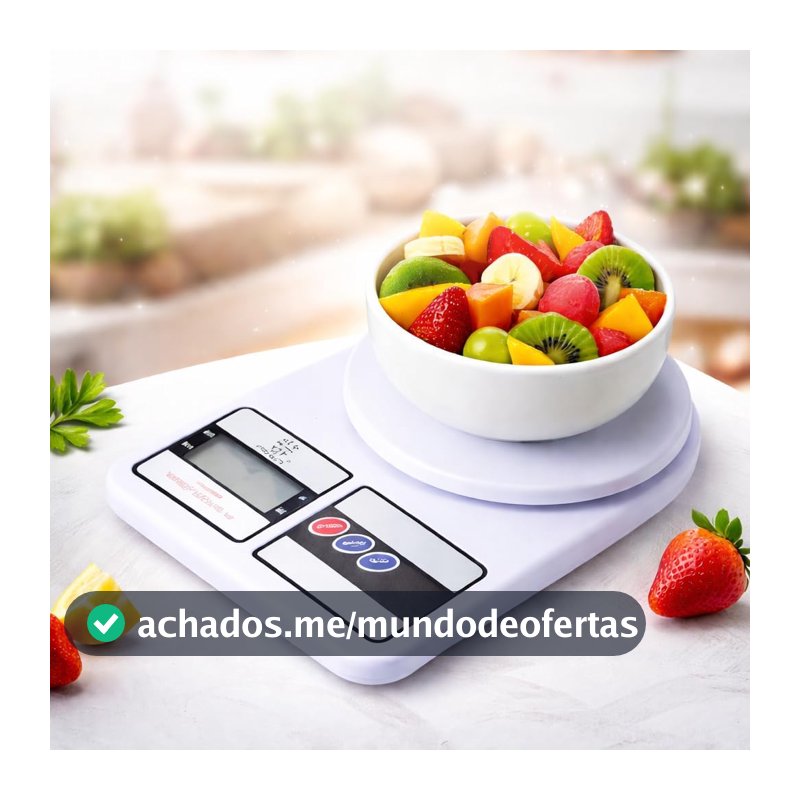 Balança de Cozinha Digital Premium Gourmet Resistente à Água Portátil Base Antiderrapante Visor de Alta Definição Pesagem Precisa Durável Moderna Ideal para Alimentos Frescos Doces Salgados Compacta