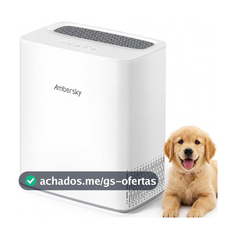 Ambersky Purificador de ar para casa, purificador de ar HEPA verdadeiro de até 2000 m² com sensor de qualidade do ar em tempo real, modo automático, modo de suspensão de 23 dB, filtro de odor de pelos