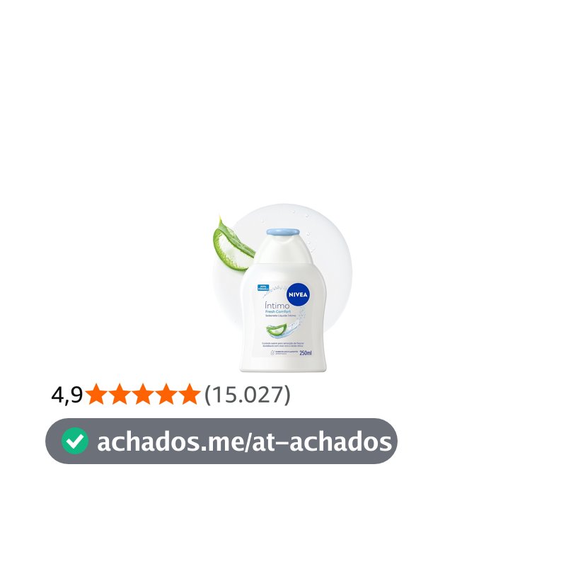 NIVEA Sabonete Líquido Íntimo Fresh Comfort 250ml, Limpeza Suave, Mantém pH Natural, Aloe Vera, Cuidado Refrescante, Uso Diário