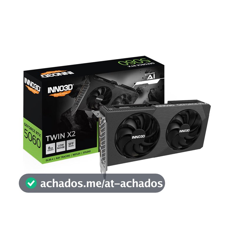 GPU INNO3D GEFORCE RTX 5060 TWIN X2 8GB 128BITS GDDR7 N50602-08D7-195071N
