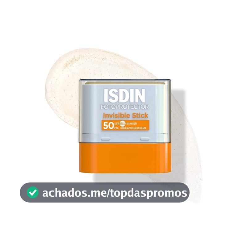 ISDIN Protetor Solar Facial em bastão Invisible Stick FPS 50-10G