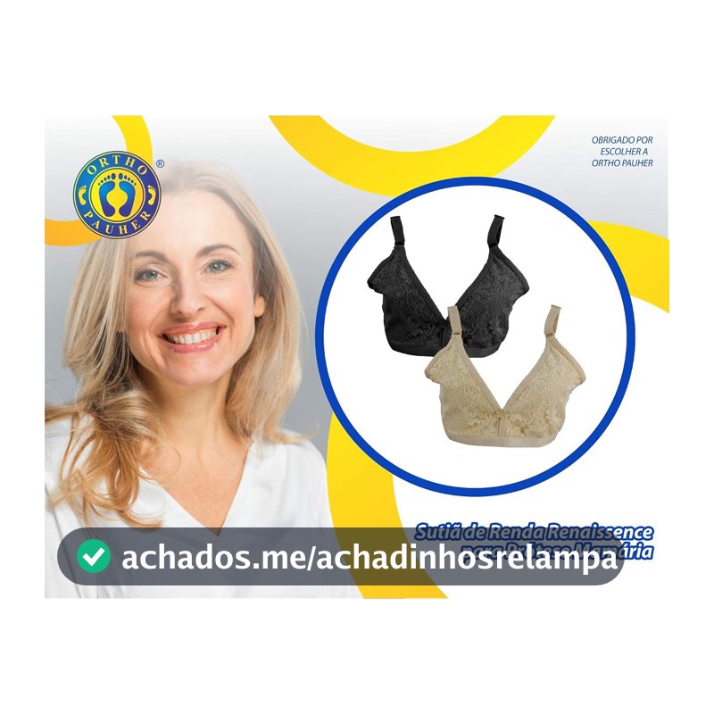 Sutiã para Prótese Mamária Ortho Pauher Renaissance, Tamanho 38