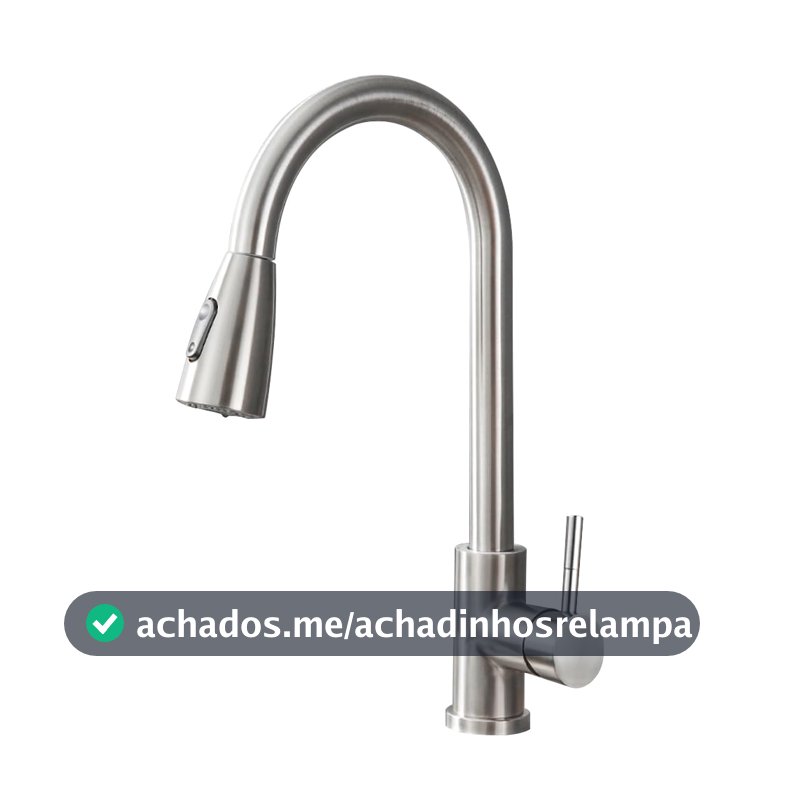 YESOP Torneira Cozinha Gourmet Misturador Monocomando Extensível Aço Escovado