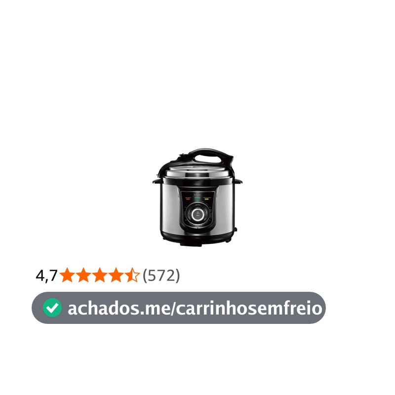 Panela de Pressão Elétrica Elgin 4 Litros Segura e Prática 840W 220V