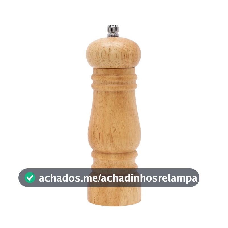 Mimo Style Moedor Manual para Pimenta e Sal, Ideal para Moer Graõs e Condimentos Secos, Material Madeira, Moedor de Cerâmica Com Pino Regulador de Tamanho do Grão, Fácil Manuseio