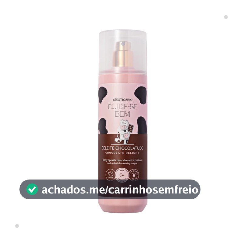 O Boticário Desodorante Colônia Body Splash Cuide-se Bem Deleite Chocolatudo 200ml