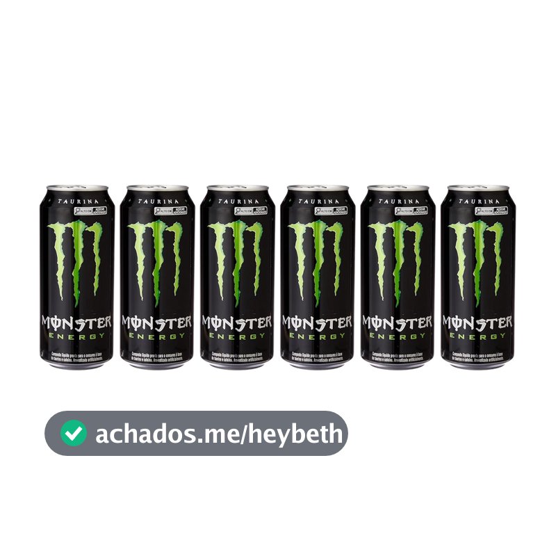 Bebida Energética Monster Energy, 473ml, Pack com 6 Unidades