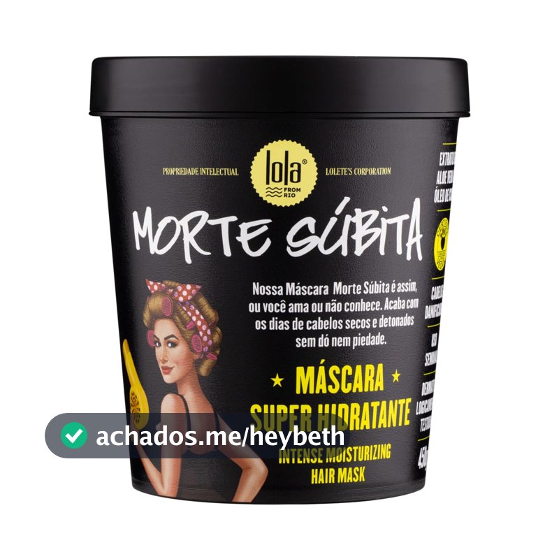 Morte Súbita Máscara Super Hidratante 450g , Lola Cosmetics