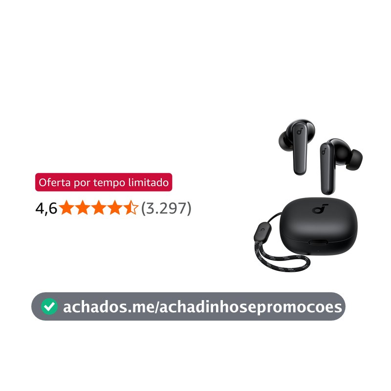soundcore R50i da Anker, Fone de Ouvido Bluetooth 5.3 Sem Fio, 2 Mics IA