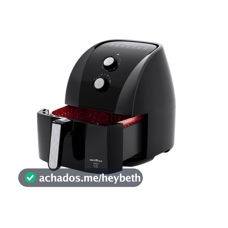 Fritadeira Air Fryer Britânia 5,5L 1500W BFR50 Redstone 220V