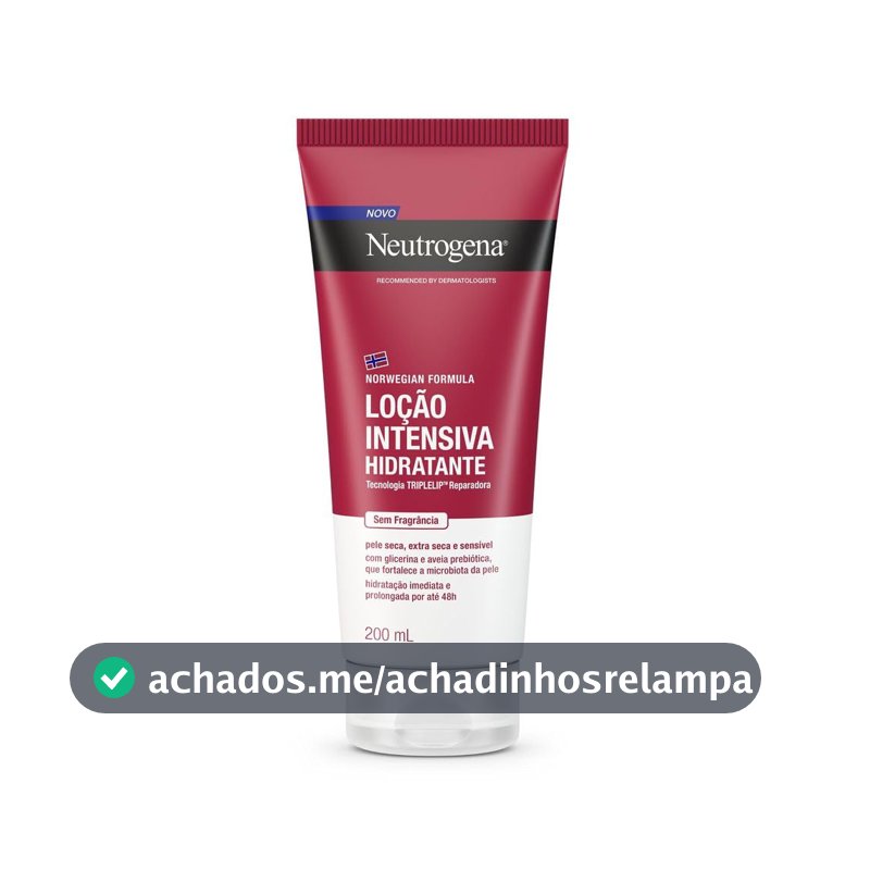 Hidratante Corporal Neutrogena Norwegian Intensivo, Sem Perfume, 200ml
