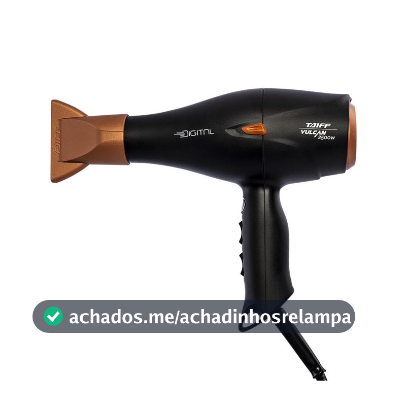 Secador de Cabelo Taiff Vulcan Digital, 2500W, 220 volts
