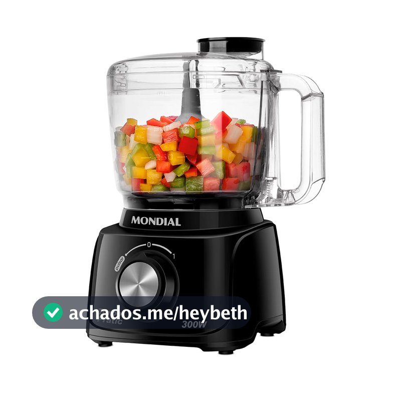 MONDIAL Mini Processador Turbo Pratic, Preto, 300W, 220V - MP-16-B