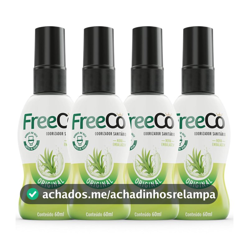 Freecô Bloqueador De Odores Sanitários - Original 60ml Pack com 4 unidades