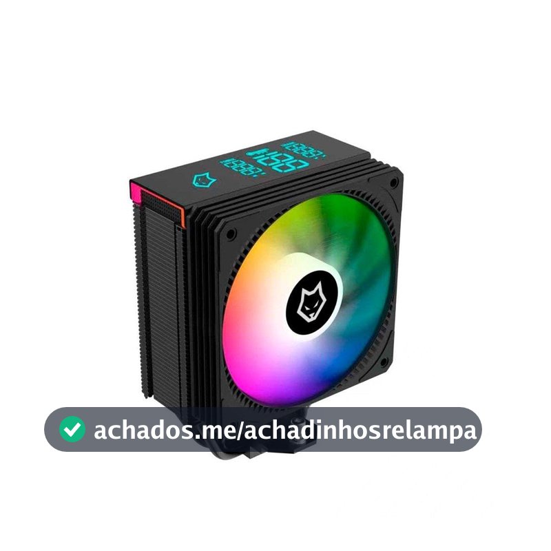 Air Cooler ARGB com Display Husky Alisius 500, AMD/INTEL, 90mm, 95W - HAC500PT