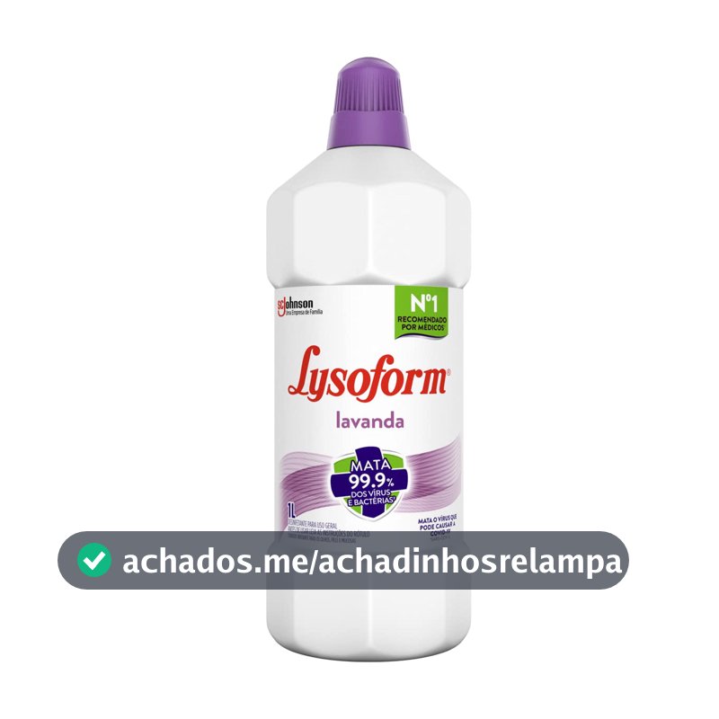 Lysoform Lavanda, Desinfetante Líquido, Limpeza Pesada e Eficiente, 1l
