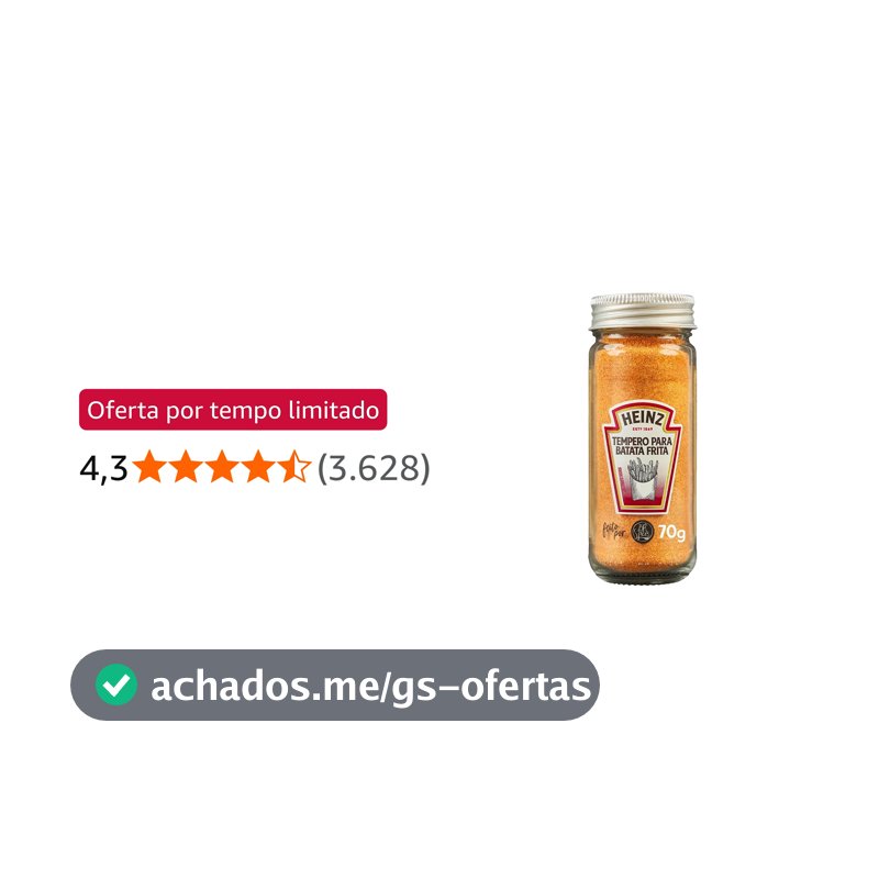 Heinz Tempero Para Batata Frita Vidro 70G