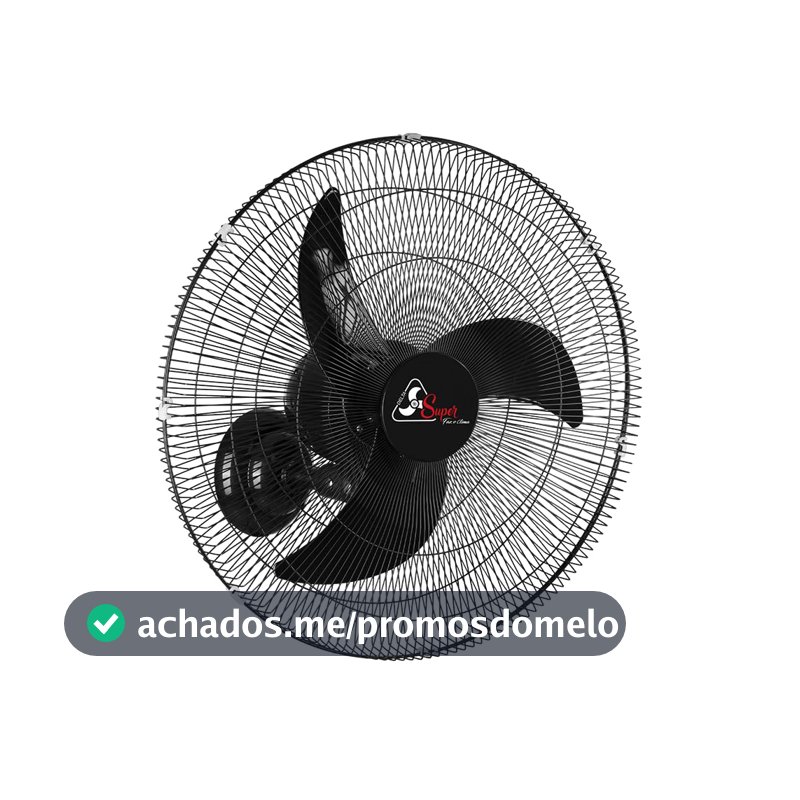 Venti-Delta Oscilante Parede Super 65 cm, Bivolt 160 Fios, 756332, 230 W, Preto