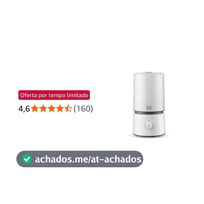 Umidificador Ultrassônico Easy Air 1.8L Branco Multi Saúde - HC290