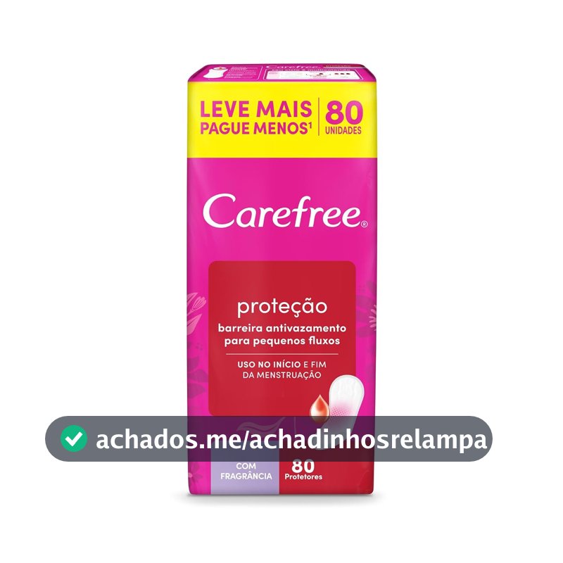 Protetor Diário Carefree, Com Fragrância, 80 Unidades