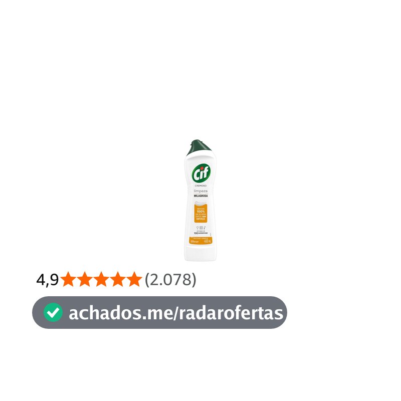 CIF Cremoso Limpeza Milagrosa Laranja 450 ml