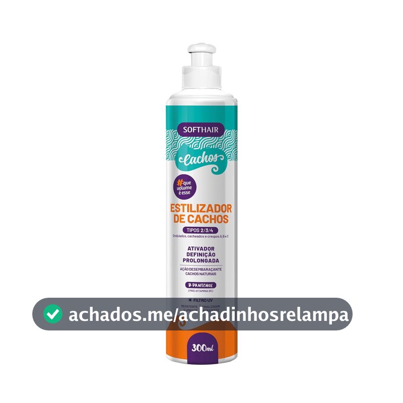 Ativador de Cachos D-Pantenol Tipo 2/3 e 4, Soft Hair
