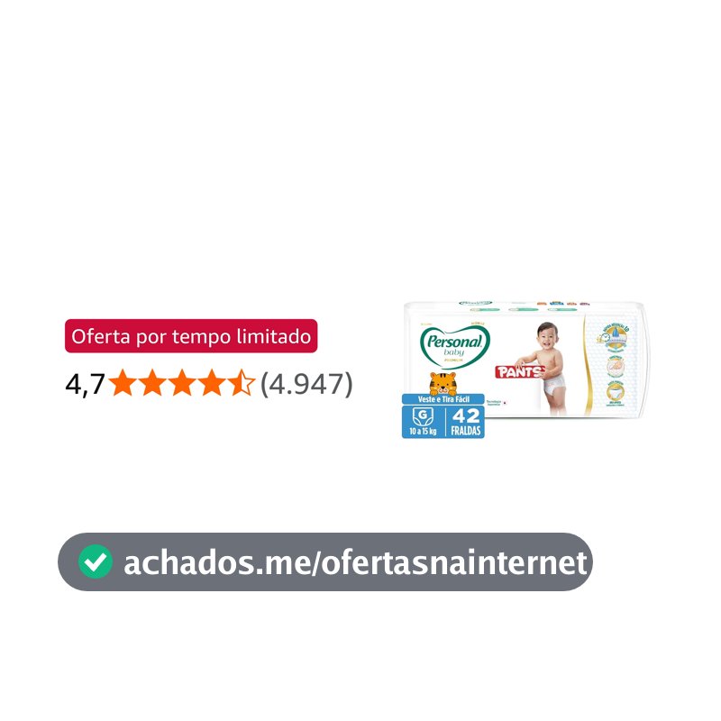 Personal Fralda Baby Premium Pants, G, 42 Unidades