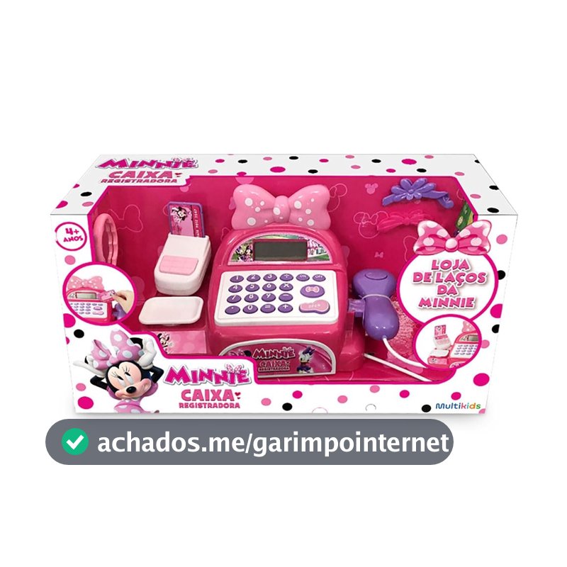 Caixa Registradora de Brinquedo Minnie Mouse Rosa - Br1183