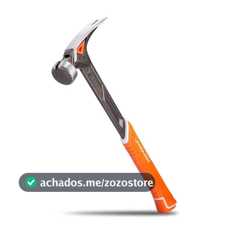 Vanquish 0527 Martelo Antivibração, Peça Única Forjada com Suporte Magnético para Unhas, Rosto Marcante, Cabo de Aderência Macia, 500 ml