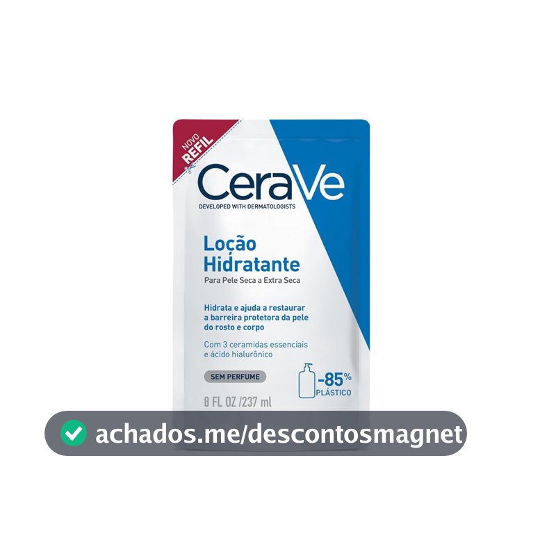 CeraVe, Loção Hidratante Corporal, com textura Fluida e Ácido Hialurônico