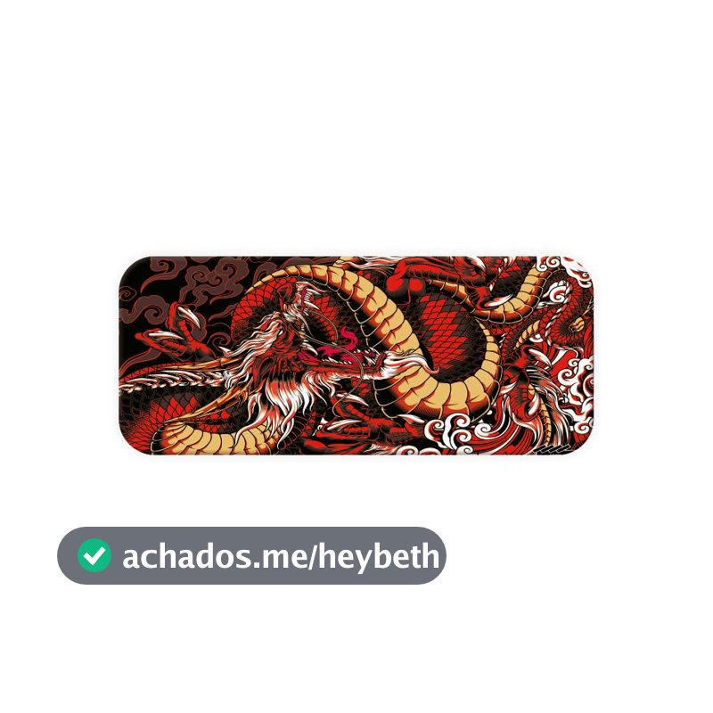 Mouse Pad Gamer Dragão Japones 90x40 mousepad gamer Extra Grande (Vermelho)