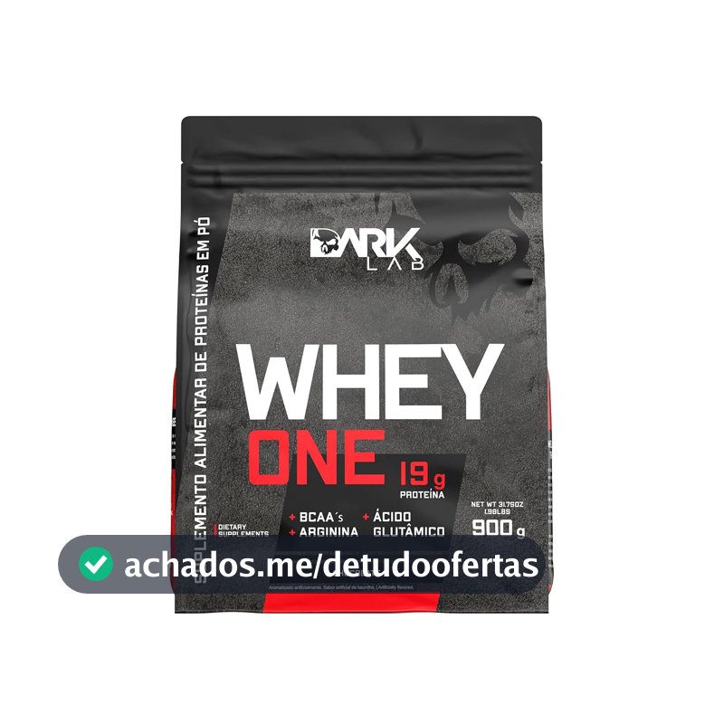 Whey One Concentrado Dark Lab Refil 900g, Baunilha, Ganho de Massa Muscular