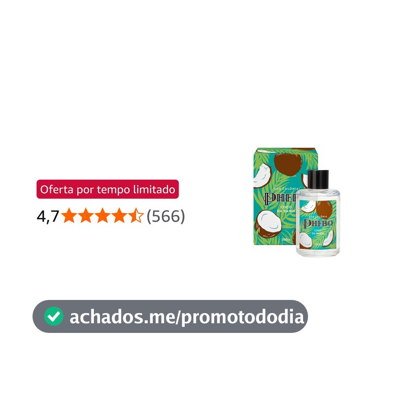 Phebo Deo Colônia, Coco da Bahia, 200ml