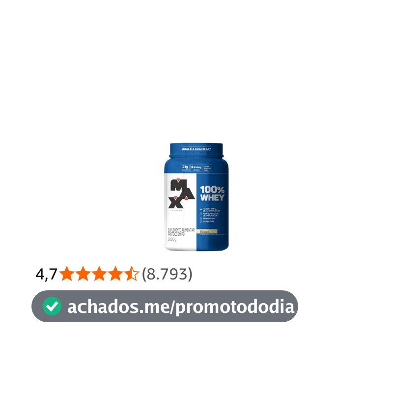 Max Titanium 100% Whey - 900G Baunilha -