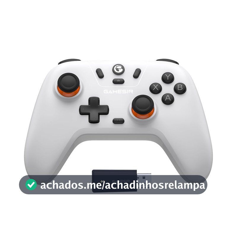 Controlador sem fio GameSir Nova Lite 2.4g para PC com Windows, iPhone, Android, Switch e Steam Deck, Controle Bluetooth Gamepad com gatilho de efeito Hall, Turbo, vibração Rumble(Nova Lite(Branco))