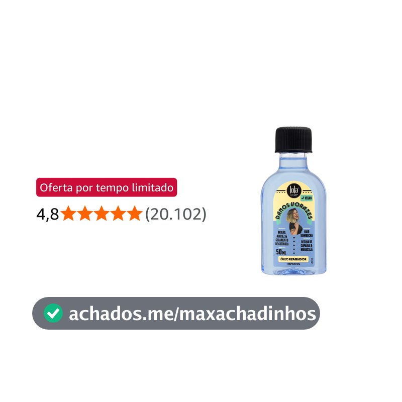 Danos Vorazes Óleo Reparador 50ml , Lola Cosmetics