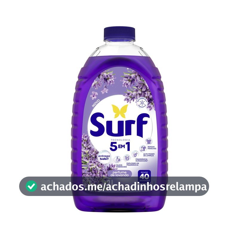 Surf Sabão Líquido 5 Em 1 Lavanda 3 Lt