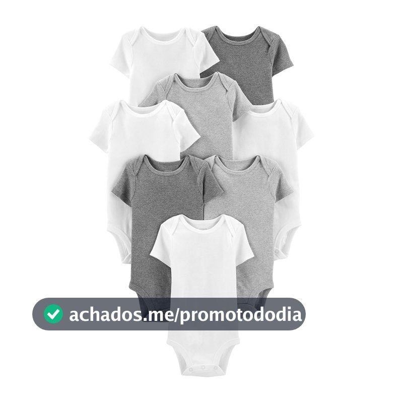 Body Pacote com 8 bodies de manga curta Simple Joys by Carter'sUnisex Bebê