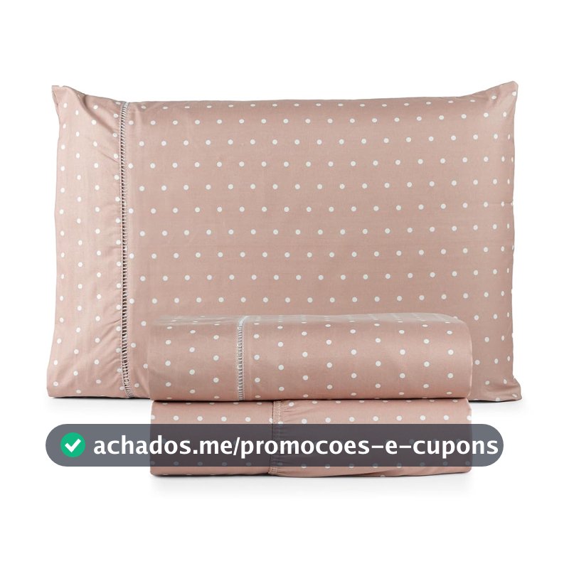 Jogo de Cama Classic Solteiro Percal 400 Fios Ponto Palito 03 Peças, Antiácaro, Anti-pilling com Toque Macio (Poa Rose)