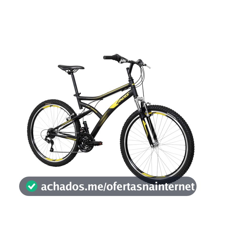 Bicicleta Caloi Andes Aro 26, 21 Marchas, Grip Shift, Suspensão Dianteira 30mm, Freio V-Brake, Cidade, Passeio e Lazer
