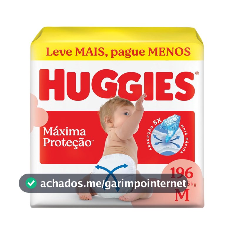 Huggies Fralda Supreme Care M 196 Un