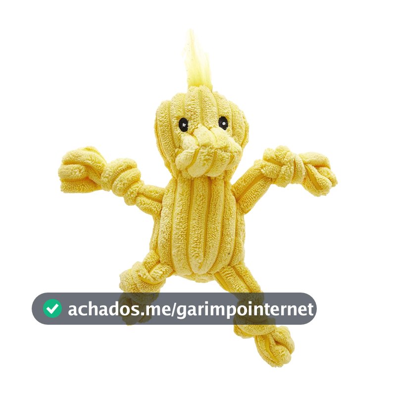 Brinquedo Mordedor de Pelúcia para Cães Jambo Pet, Mini Knot Duck