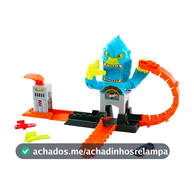 Kit Pista Hot Wheels City Oficina Gorila Mattel 4 Anos ou Mais