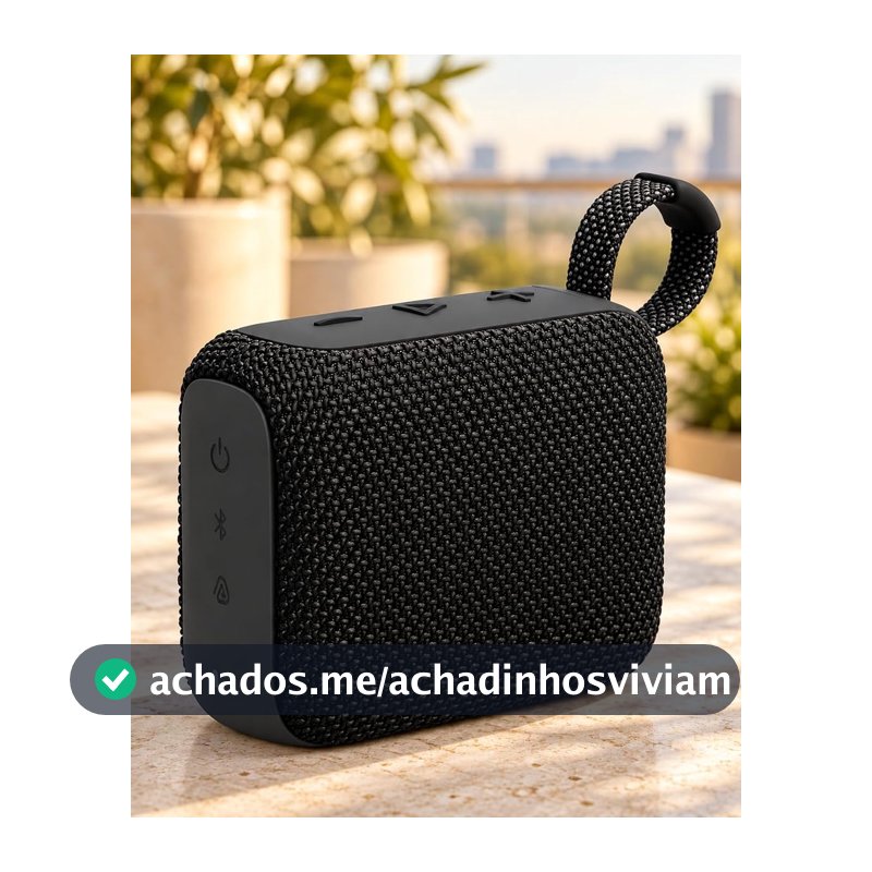Caixa de Som Portátil GO 5W, Caixa de Som Bluetooth, Conexão USB, Cartão de Memória, Cabo P2, Som Limpo e Potente, Perfeita Para Viagens, Festas, Praia, Botões de Controle, Impermeável, Som Alto