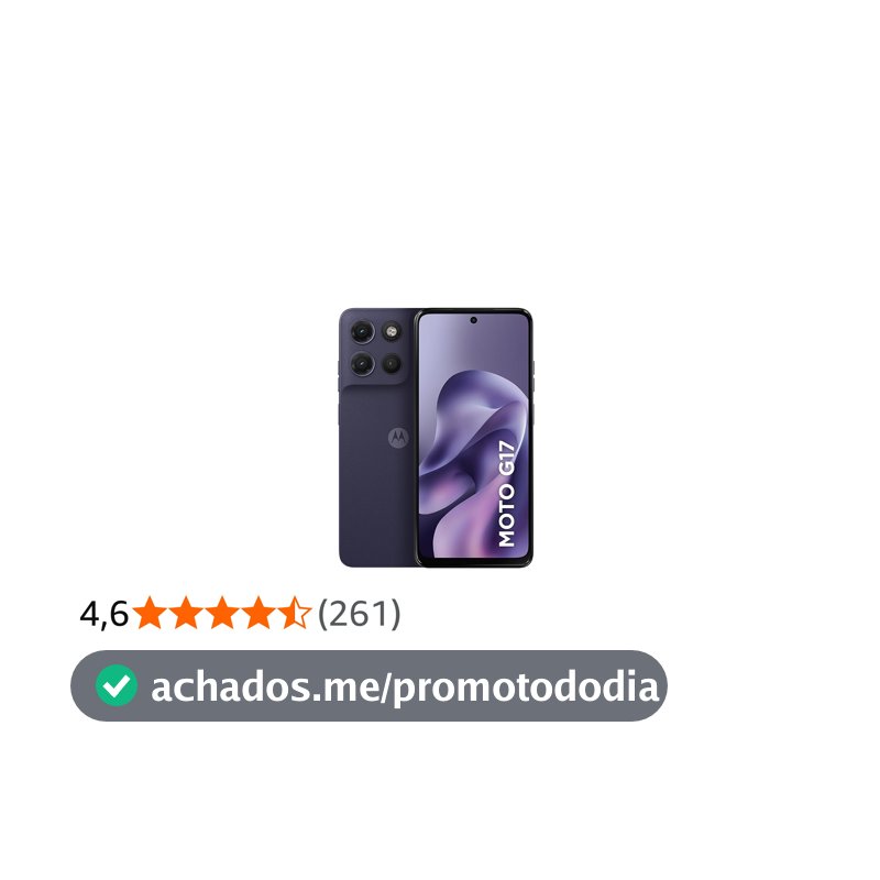 Smartphone Motorola Moto G17 4G - 128GB 4GB Ram + 8GB Ram Boost - Roxo