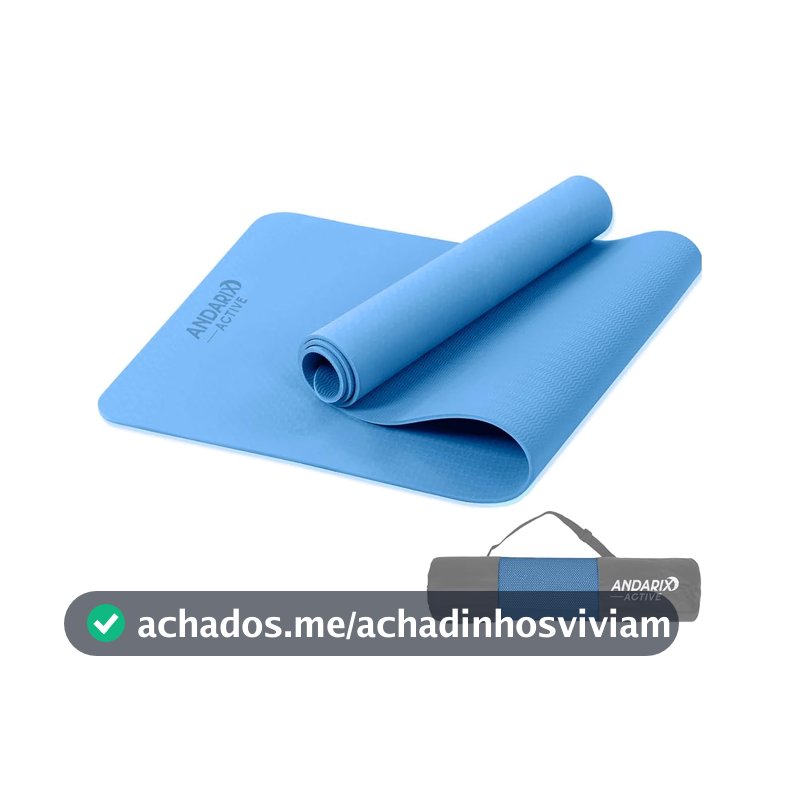 Tapete de Yoga TPE com Bolsa Antiderrapante Andarix Active